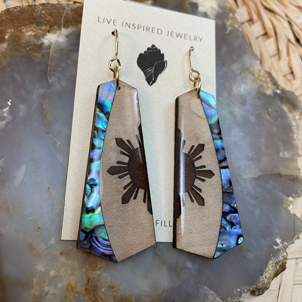 Sun ray earrings (maple)