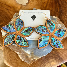 Load image into Gallery viewer, Large abalone Sampaguita Earrings
