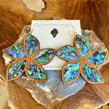 Load image into Gallery viewer, Large abalone Sampaguita Earrings
