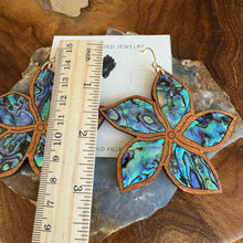 Load image into Gallery viewer, Large abalone Sampaguita Earrings
