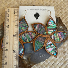 Load image into Gallery viewer, Large rainbow shell Sampaguita Earrings
