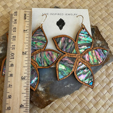 Load image into Gallery viewer, Large rainbow shell Sampaguita Earrings
