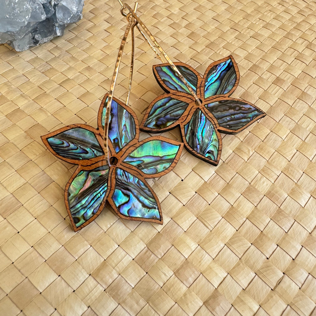 Abalone Sampaguita hoops