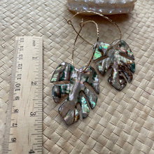 Load image into Gallery viewer, Monstera hoops (Mexican abalone)
