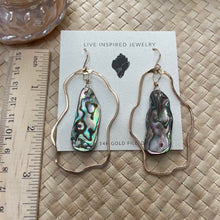 Load image into Gallery viewer, Asymmetrical abalone hoops

