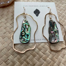 Load image into Gallery viewer, Asymmetrical abalone hoops
