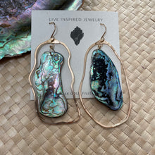 Load image into Gallery viewer, Asymmetrical abalone hoops
