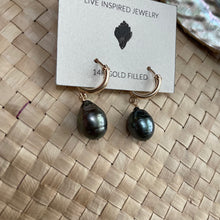 Load image into Gallery viewer, Tahitian Pearl Huggies
