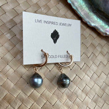 Load image into Gallery viewer, Tahitian Pearl Huggies
