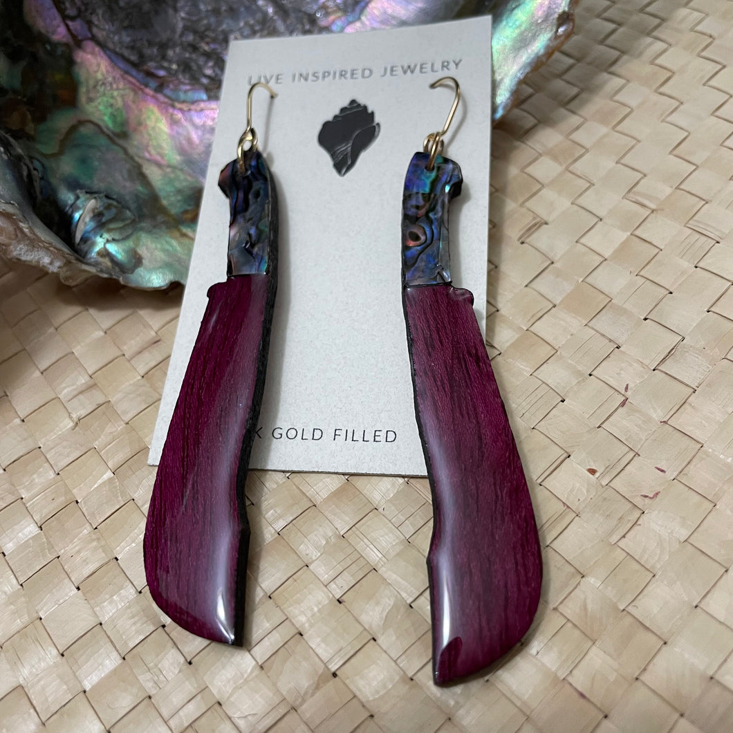 Buneng (purple heart wood, abalone)