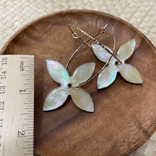Load image into Gallery viewer, Pua hoops  (yellow mother of pearl )
