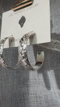 Load and play video in Gallery viewer, Sterling silver floral hoops
