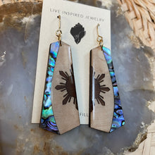 Load image into Gallery viewer, Sun ray earrings (maple)
