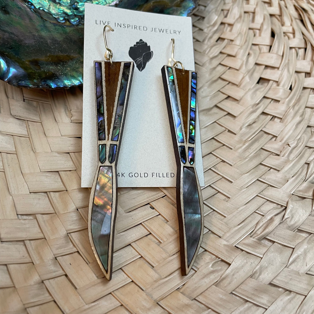 Balisong style 1 abalone, MOP
